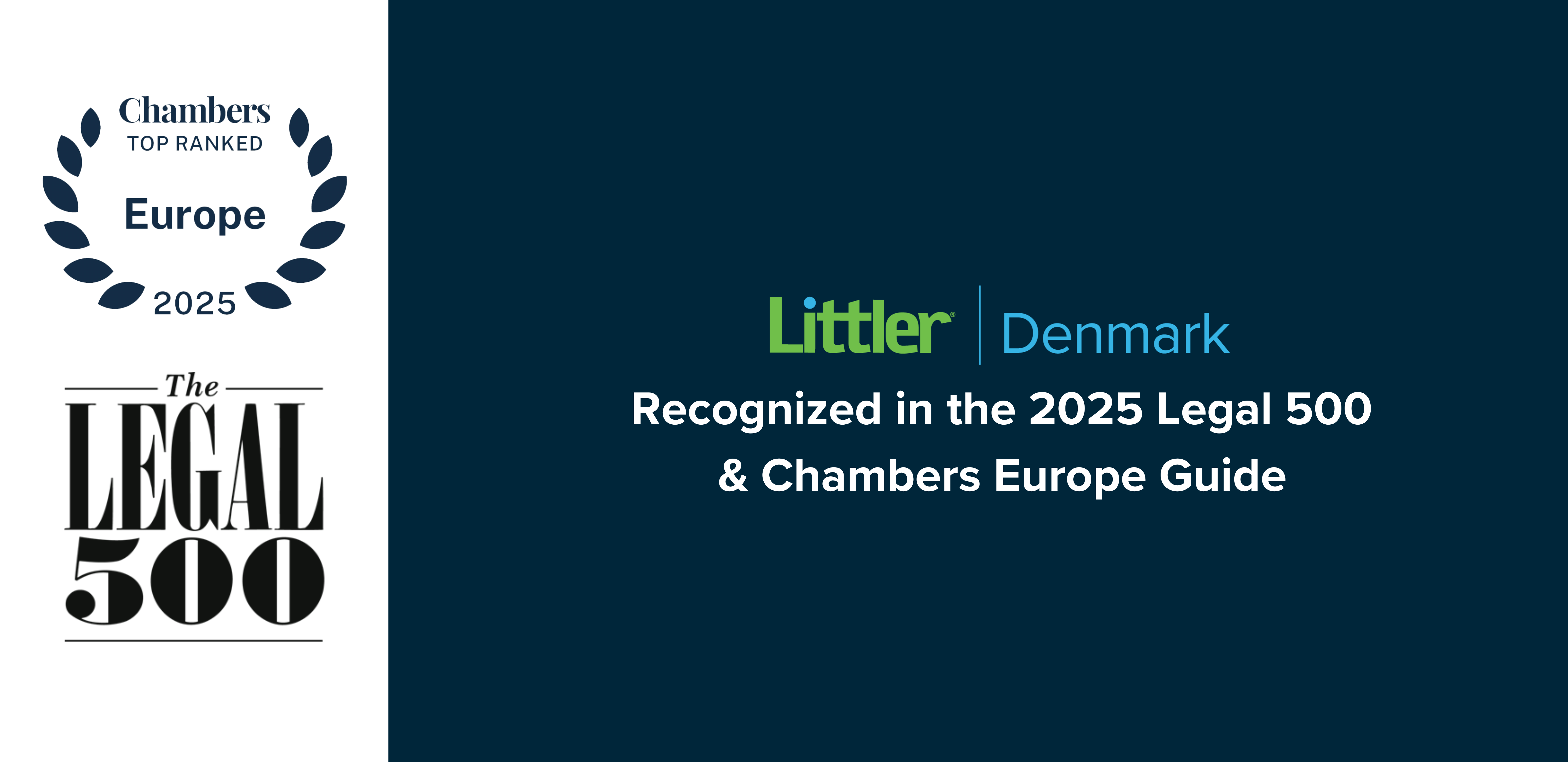 Littler | Denmark anerkendt af Chambers & Partners og Legal 500
